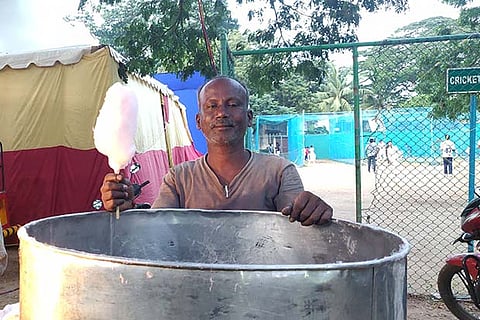 Shankar R (31), candy floss seller
