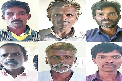 The six suspects in the double murder