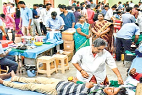 Hospitals say blood donation camps yield better results