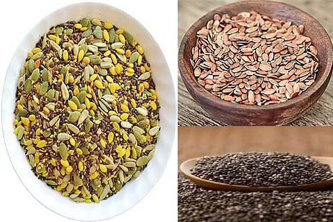 A mix of seeds; Seeds when consumed daily are proven to lower blood sugar and cholesterol