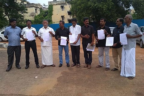 The Dravidar Viduthalai Kazhagam cadre in Tiruchy on Saturday