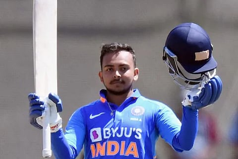 Prithvi Shaw's knock was laced with 22 boundaries and two hits into the stands (Image tweeted by ICC)