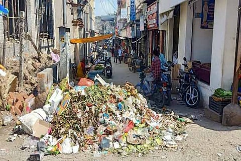 Residents are forced to dump the garbage in the open when collection vehicles fail to come several days