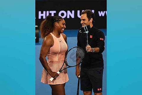 File picture: Serena Williams (left) and Roger Federer