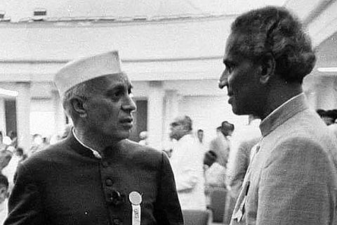 Then Prime Minister Jawaharlal Nehru and Defence Minister VK Krishna Menon