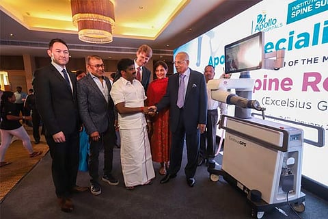 Minister Vijaya Baskar at the inauguration of Apollo Institute of Spine Surgery