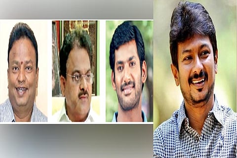 Ishari K Ganesh, Poochi Murugan and Vishal; Udhayanidhi Stalin, Actor-producer