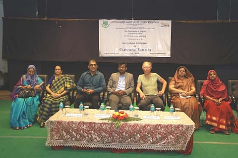 Peter Van Geit(second from right) with the delegates at JBAS College for Women