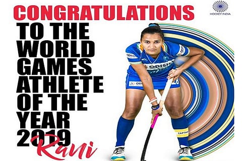 Indian hockey player Rani Rampal (photo: Hockey India Twitter)