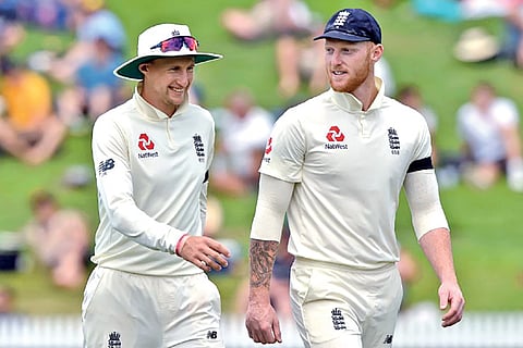 Ben Stokes (right) replaced Joe Root as England captain for the first Test