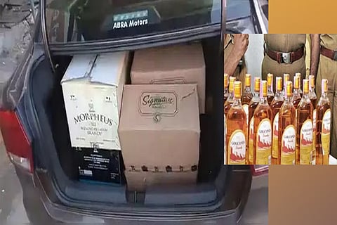 Producer, dentist booked for smuggling liquor in ‘police car’