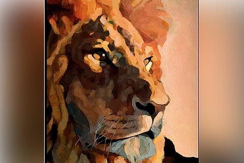 Pride Rock painting on auction