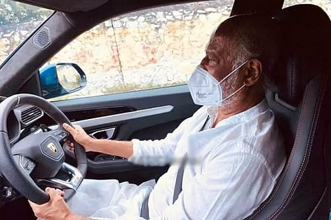 Rajinikanth wears mask and drives Lamborghini, pic goes viral