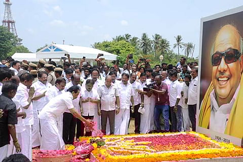 Karunanidhi's memorial turns into wedding venue on his 97th birth anniversary