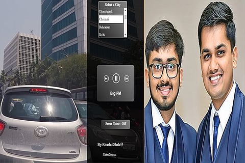 Screenshot of the app; Hitansh and Khushil