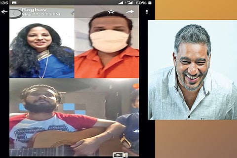 Musician on call surprise: Sakthi (R)