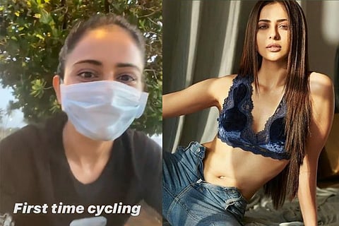 Rakul Preet goes cycling