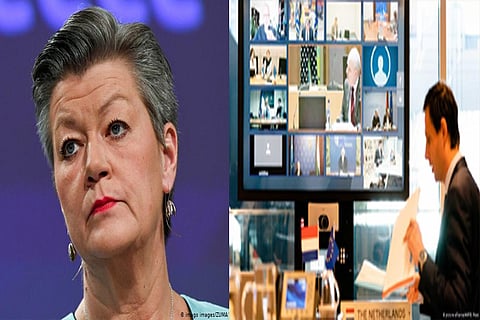 EU Commissioner Ylva Johansson; EU ministers have been meeting to agree an economic rescue plan