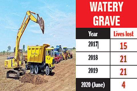 Desilting works in progress at Sengazhuneer lake in Thanjavur on Wednesday