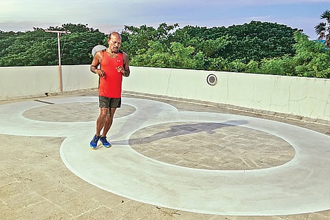 Subramanian completed 1,010 laps in figure eight form