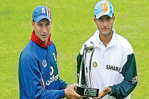 Nasser Hussain (left) and Sourav Ganguly