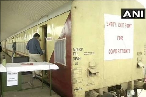 Covid-19: Patients arrive in Delhi's rail coach isolation centre