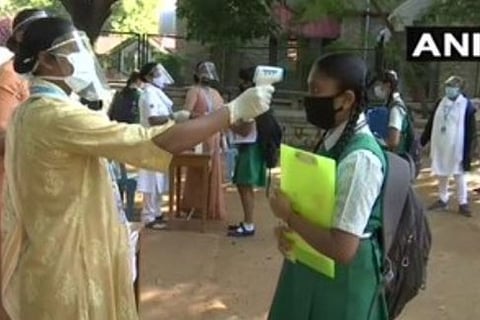 Amid COVID fear, SSLC exams start in Karnataka