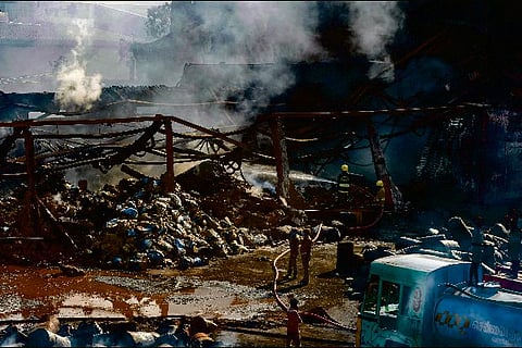 Blaze at Madhavaram chemical warehouse doused in 18-hour operation, none injured