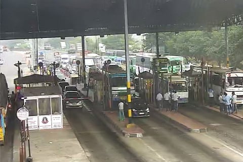 The reopened Paranur toll plaza at Chengalpattu