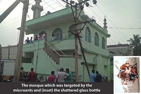 Miscreants hurl petrol bomb at mosque in Ganapathy