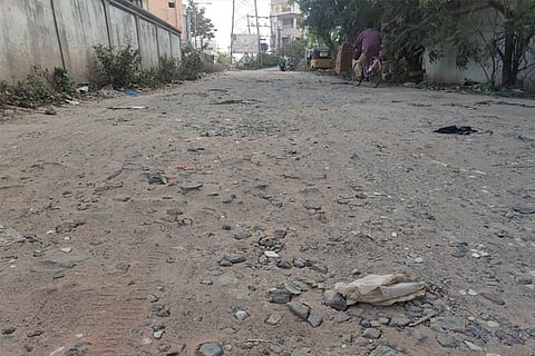 Motorists also complain about bumpy rides due to pits which have been covered in haphazard manner