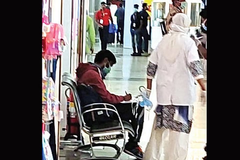 Abishek from Port Blair at the Chennai airport