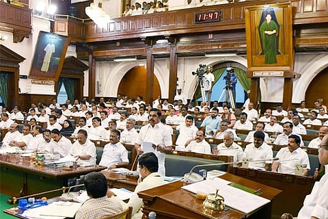 Chief Minister Edappadi K Palaniswami making the special package announcements in the Assembly on Friday
