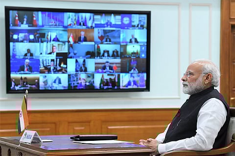 Narendra Modi @ G20 Virtual Summit (Photo: Twitter)
