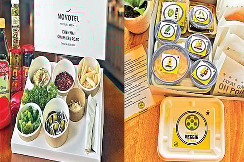 Easy DIY kits by Novotel Chennai Chamiers Road and BurgerMan (right)