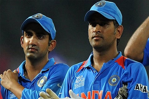 Gautam Gambhir (left) and MS Dhoni