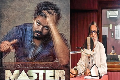 Poster of Master; Actor Nassar dubbing for Kabadadaari