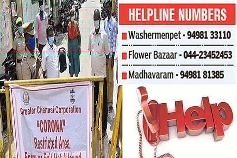 Cops launch helplines for people in North Chennai containment areas