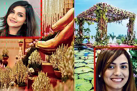 Ambika Gupta; a venue designed by Ambika; Meera Ravi; a venue designed by Meera