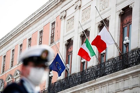 Italy's daily coronavirus death toll and new cases fall