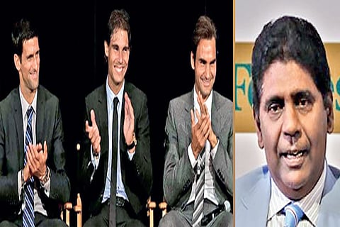 Tennis?s ?Big Three? Novak Djokovic, Rafael Nadal and Roger Federer; Vijay Amritraj