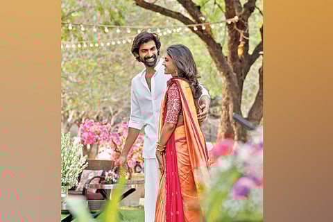 Rana Daggubati and Miheeka clicked at the roka ceremony