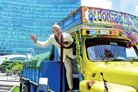 Jeff Bezos in India (file pic)