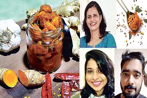 Prawns pickle by Tarun; Nalina; kuzhambhu podi; Shamini; Tarun