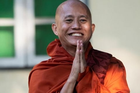 Myanmar fugitive monk Wirathu hands himself in to face sedition charges