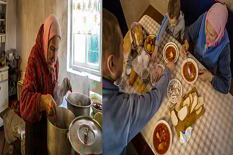 Preparing borscht in Borshchiv, Ukraine