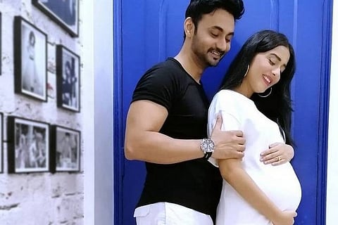 File photo: Amrita with her husband RJ Anmol