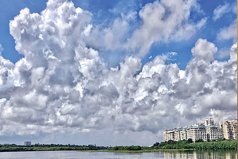 Morning hours remained sunny as usual, with the city receiving showers late in the evening on Friday