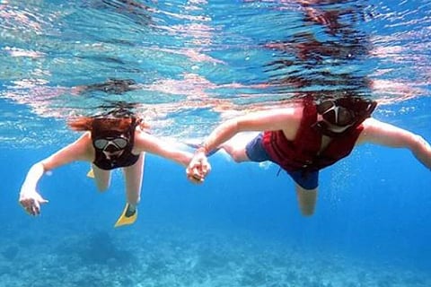 Kajal Aggarwal, hubby go deep sea diving on honeymoon in Maldives