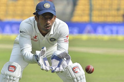 Wriddhiman back at India nets, on road to recovery